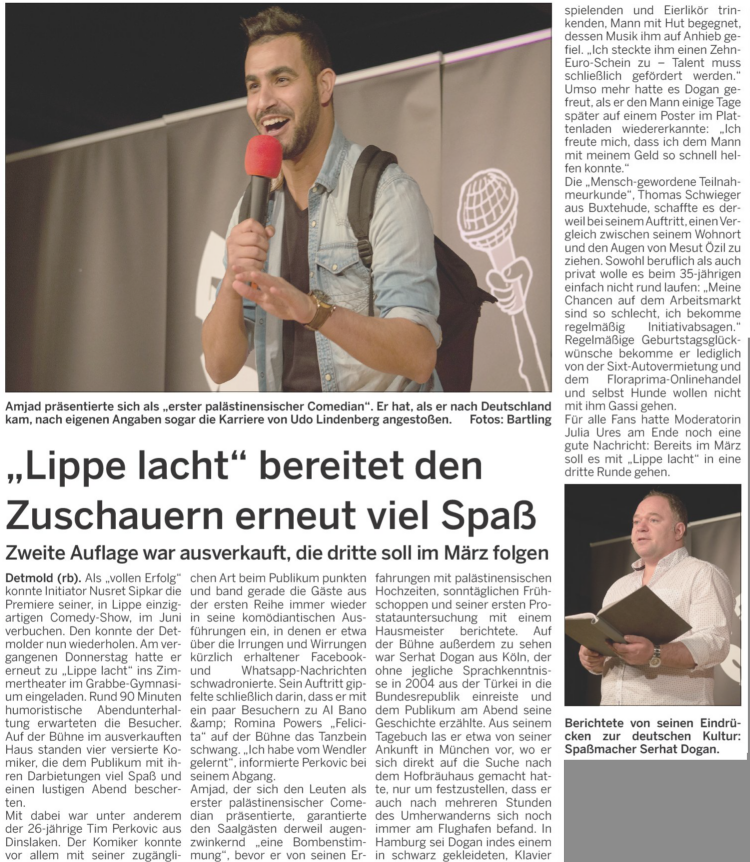 LZ: Lippe lacht betet den Zuschauern erneut viel Spaß – 27 October 2017 mit Serhat Dogan, Thomas Schwieger, Amjad und Tim Perkovic.